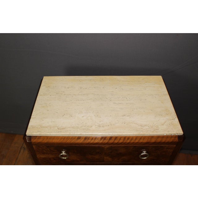 Wood Art Deco Walnut Chest of Drawers, 1930 For Sale - Image 7 of 11