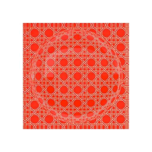 Adorned with an elegant salmon-colored trellis pattern, this dish brings a touch of sophistication to any room. Available:...