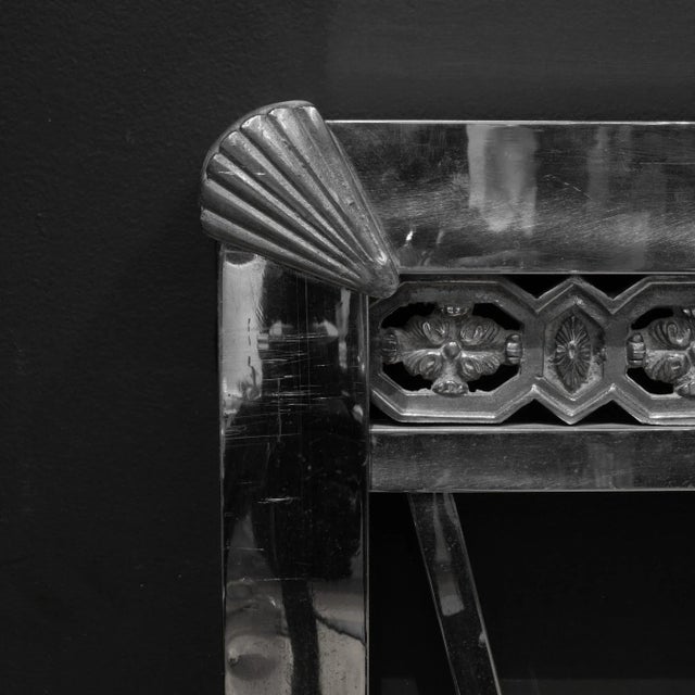 Art Deco Art Deco Nickel Double/Full Bed Frame c.1930 For Sale - Image 3 of 11