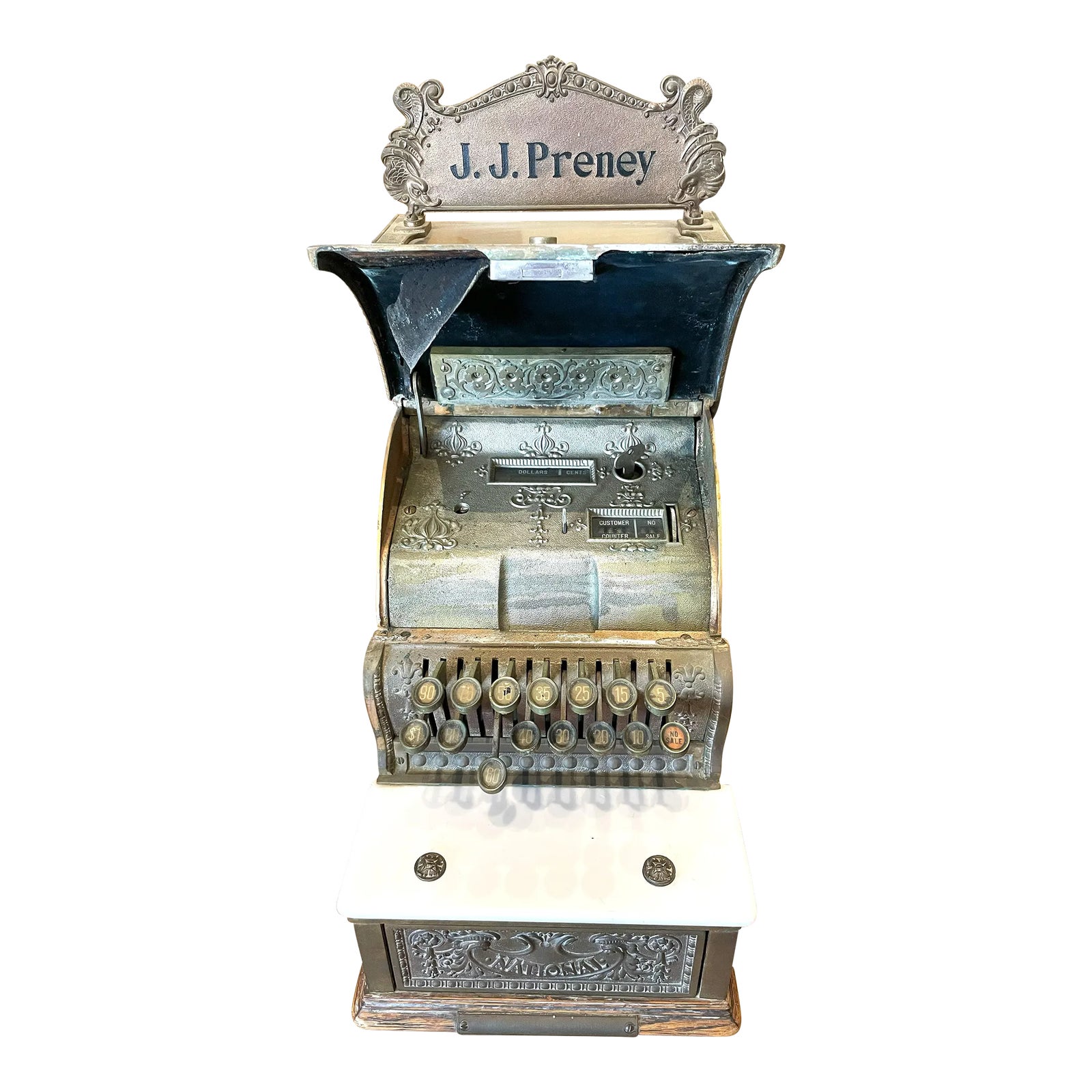 Antique National Cash Register Model 313 - J J Preney | Chairish