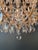 Metal Antique Art Nouveau Maria Theresa Crystal Chandelier Drop Chandelier Brass Glass For Sale - Image 7 of 11