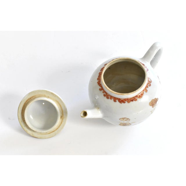 White Antique 18th Century Chinese Export Porcelain Teapot For Sale - Image 8 of 10