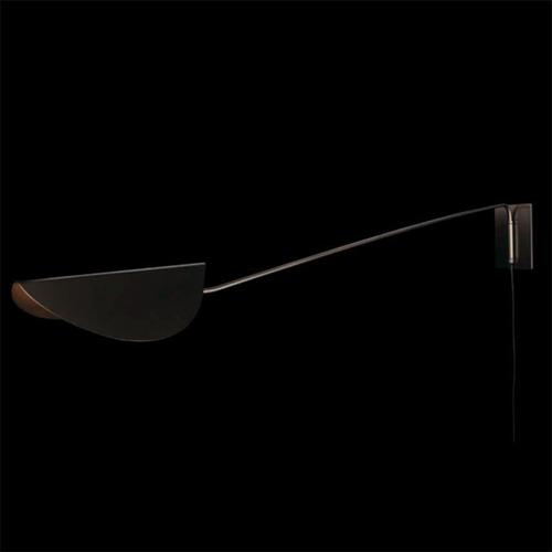 Small Plume Wall Lamp in Black Lacquered Metal by Christophe Pillet for Oluce For Sale - Image 4 of 14