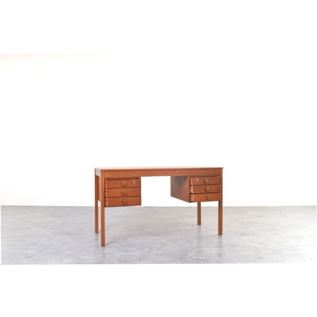 Mid-Century Modern Mid-Century Modern Danish Teak Desk from Domino Møbler, 1960s For Sale - Image 3 of 18