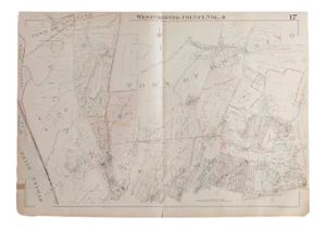 Vintage 1930s Hopkins Map of Village of Ossining
