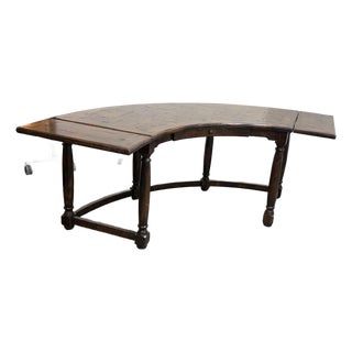 Parquetry Kidney-Shaped Drop Leaf Writing Desk For Sale