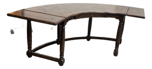 Parquetry Kidney-Shaped Drop Leaf Writing Desk