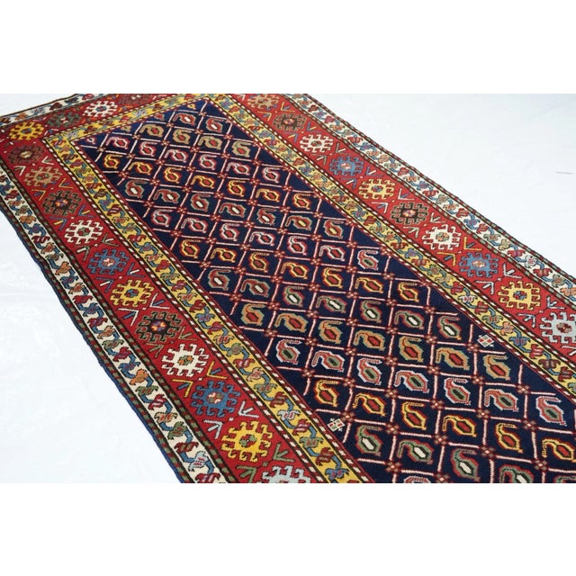 Textile 19th Century Antique Shirvan Rug 3'5'' x 8'9'' For Sale - Image 7 of 9