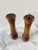 A set of rustic Italian salt shaker and pepper mill, marked made in Italy and crafted from solid dark hardwood. Pepper...