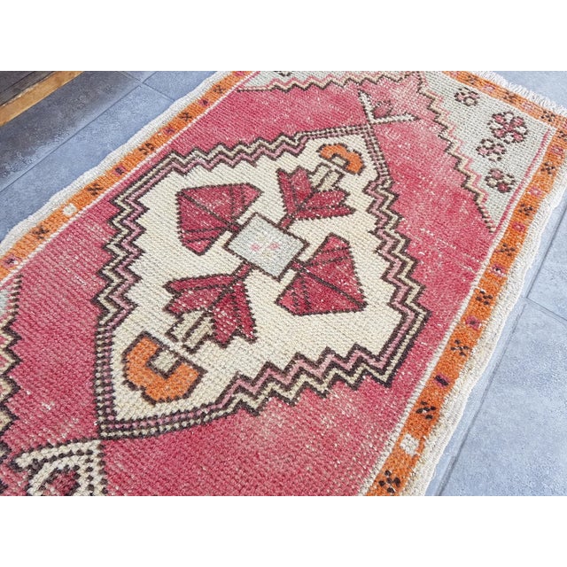 1950s Neutral Orange Wool Rug For Sale - Image 10 of 10