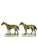 Celebrate timeless equestrian style with this handsome pair of vintage brass horse bookends, each mounted on a white...