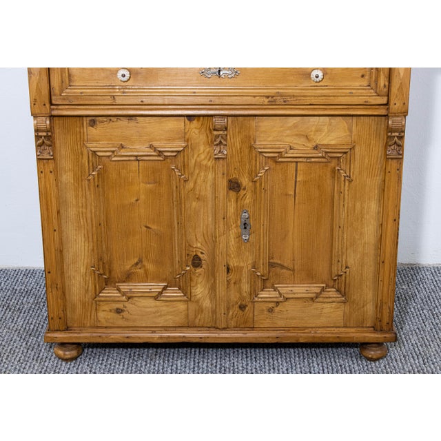 Antique Waxed Stripped Pine Dresser Base Cabinet, Late 19th Century For Sale - Image 6 of 10