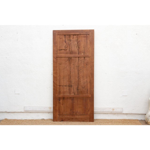 Brown Antique Restored "Matsya" Tribal Carved Door For Sale - Image 8 of 9