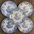 Antique 19th Century English Regency Staffordshire Blue Transferware Dinner Plates - Italian Buildings by Ralph Hall Circa 1825 - Set of 5 For Sale - Image 13 of 17