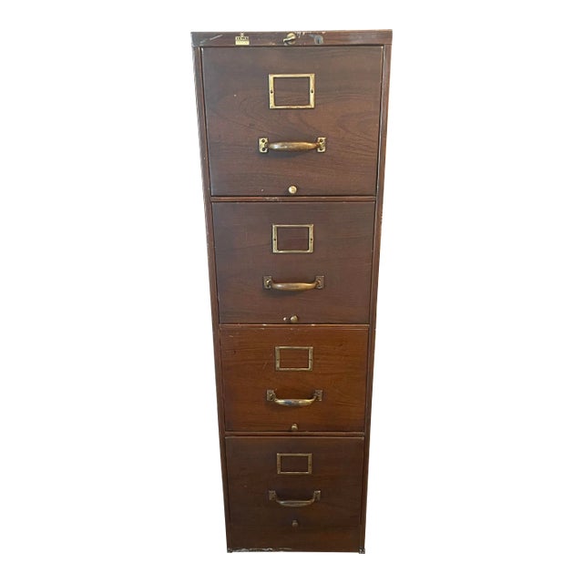 Vintage steel age file cabinet cheap