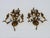 1950s Vintage Italian Foliage Flower Wall Lights in Gold Metal, 1950s For Sale - Image 5 of 10