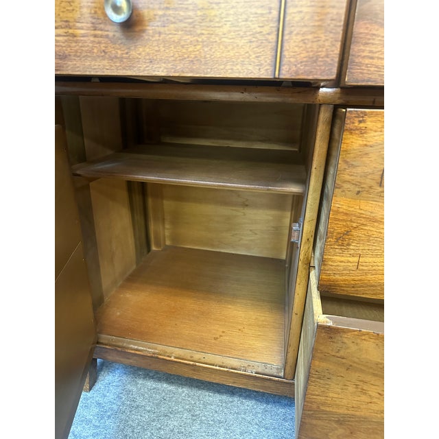 1960s 4 Drawer & Single Door Solid Wood Dresser For Sale - Image 9 of 12