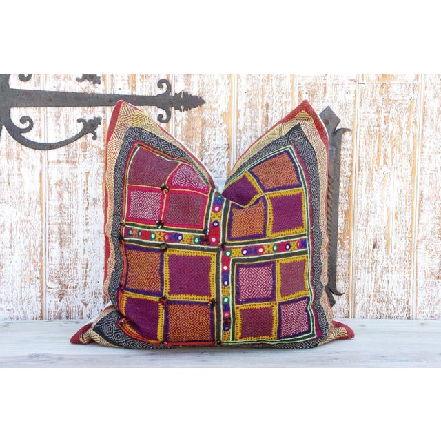 Textile Rajasthali Sindh Sami Square Pillow For Sale - Image 7 of 7