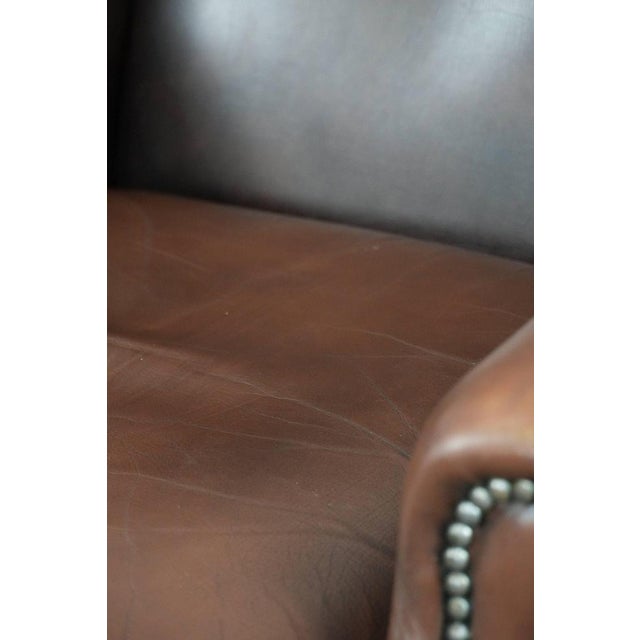 Chesterfield Club Chair in Cowhide Leather For Sale - Image 14 of 15
