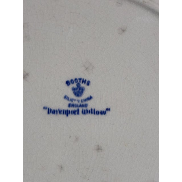 Antique English Staffordshire Plates - Davenport Blue Willow Pagoda Pattern - Set of 5 For Sale - Image 11 of 11