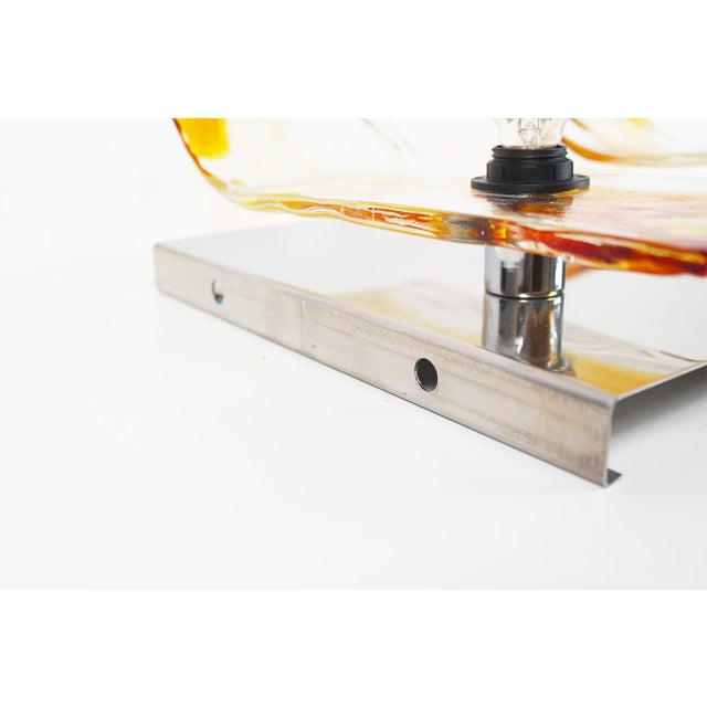 Vintage Murano Glass Wall Sconces from AV Mazzega, 1970s, Set of 2 For Sale - Image 6 of 8