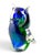 Beautiful little owl paperweight figurine by Murano. Made from clear, blue and green art glass. Measures 4 3/4” tall.