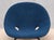 Saporiti Italia Kosmos Lounge Chair in Teal Pierre Frey Bouclé by Augusto Bozzi for Saporiti, 1950s For Sale - Image 4 of 16