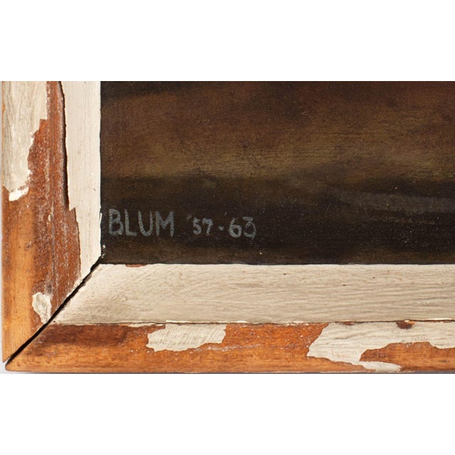 Charles Blum "Drum & Flute Player" Oil on Masonite For Sale In New York - Image 6 of 8