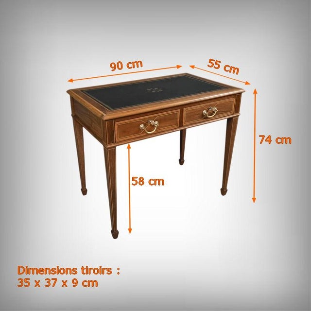 Small English Mahogany Desk, 20th Century For Sale - Image 15 of 16