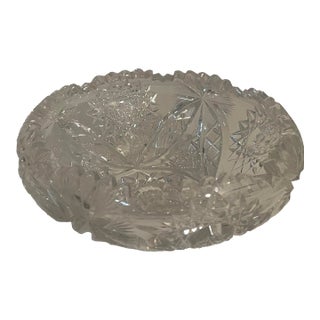 Antique American Brilliant Cut Glass Bowl Candy Dish For Sale