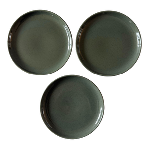 Set of 3 Mid Century Russel Wright Green Small Plates