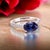 Natural Sapphire Diamond Ring 6.5 14k W Gold 3.15 TCW Certified For Sale - Image 10 of 14