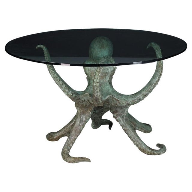 Modern Sculptural Octopus Bronze Center Dining Table, Italy, 1980s For Sale - Image 11 of 11