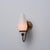 Italian Brass Black Metal and Opaline Glass Wall Sconce, 1950s For Sale - Image 4 of 8