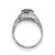 Early 21st Century 1.21 Ct Lab Mined Diamond Halo Ring Size 6 For Sale - Image 5 of 6