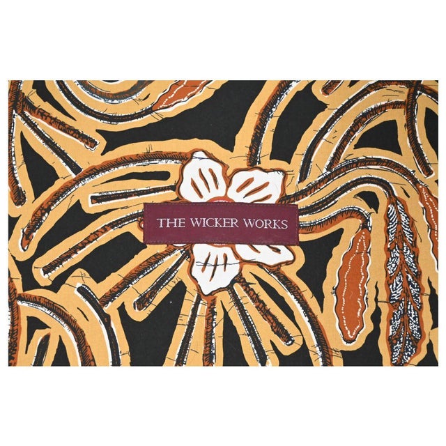 Rattan Tub Chair and Ottoman With Upholstered Cushions, Wicker Works For Sale - Image 4 of 5