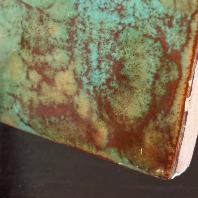 Vintage Hand Painted Greek Ceramic Tile Wall Plaque, Signed & Dated For Sale - Image 11 of 18