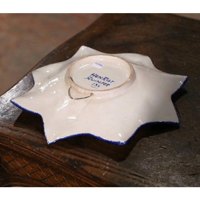 Early 20th Century French Henriot Quimper Painted Faience Wall Platter For Sale - Image 12 of 12