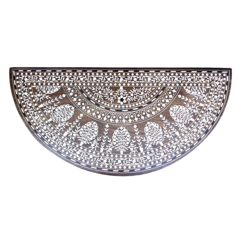 Demilune Botanical Faux Bone Inlay Tray Chairish