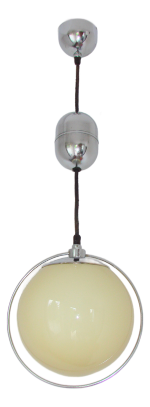 Art Deco Glass Lamp, 1940s