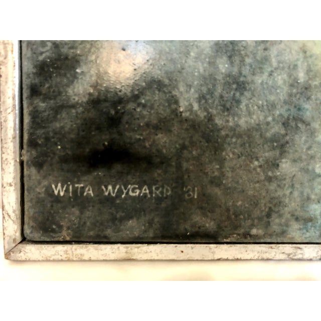 Rare Late 20th-Century Signed Mexican Abstract Expressionist Painting by Wita Wygard For Sale - Image 9 of 11