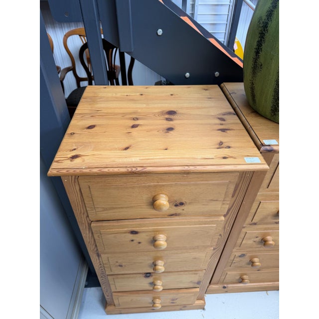 Modern Narrow Pine Chest of Drawers For Sale - Image 3 of 8