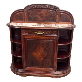 Louis-Jean-Sylvestre Majorelle Art Nouveau Marble Top Sideboard/Cabinet, 19th Century For Sale