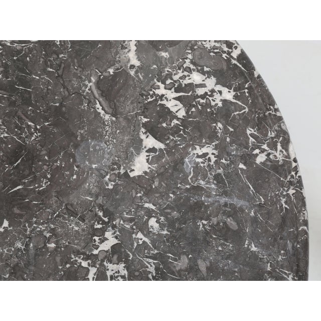 French Antique French Center Hall Table Mahogany Saint Anne Marble Original Condition For Sale - Image 3 of 11