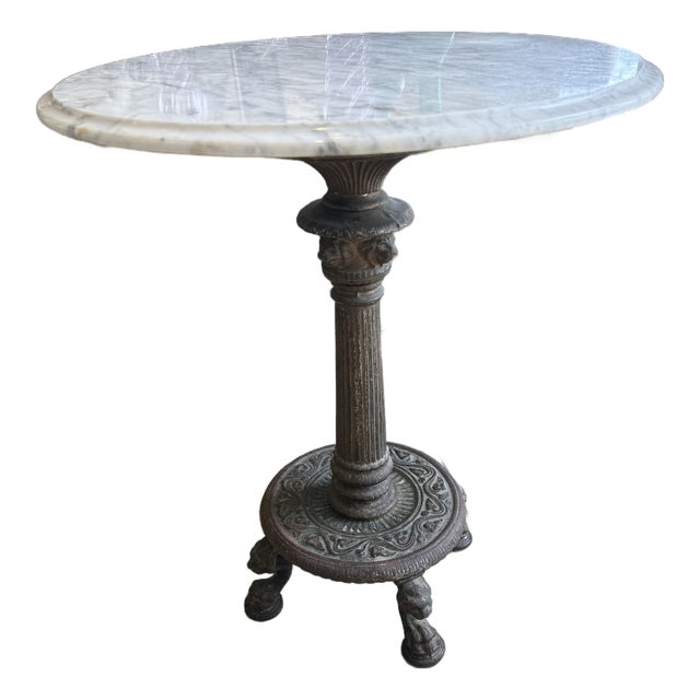 Late 19th Century Cast Iron French Cafe Table For Sale