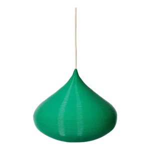 Glowtex John & Sylvia Reid Rotaflex Style Green "Onion" Pendant, 1950s