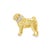 18k Yellow Gold Diamond Studded Pug Dog Brooch For Sale - Image 10 of 10