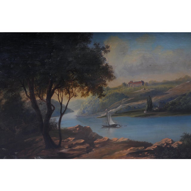 Romantic Artist, River Landscape, 19th Century, Oil Painting, Framed For Sale - Image 6 of 18