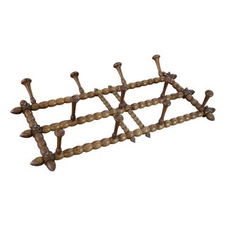 Wall-Mounted Coat Rack in the style of Charles Dudouyt, 1950s For Sale