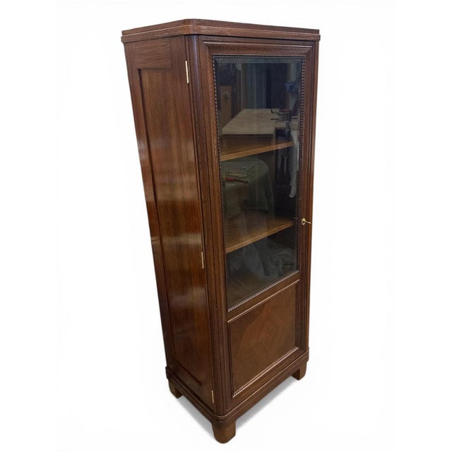 Original Art Nouveau small table, circa 1910 (No. 2626) Wood type: Oak Color: Walnut Dimensions: Height: 170 cm Width: 62...